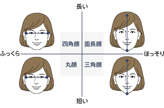 代表的な顔型