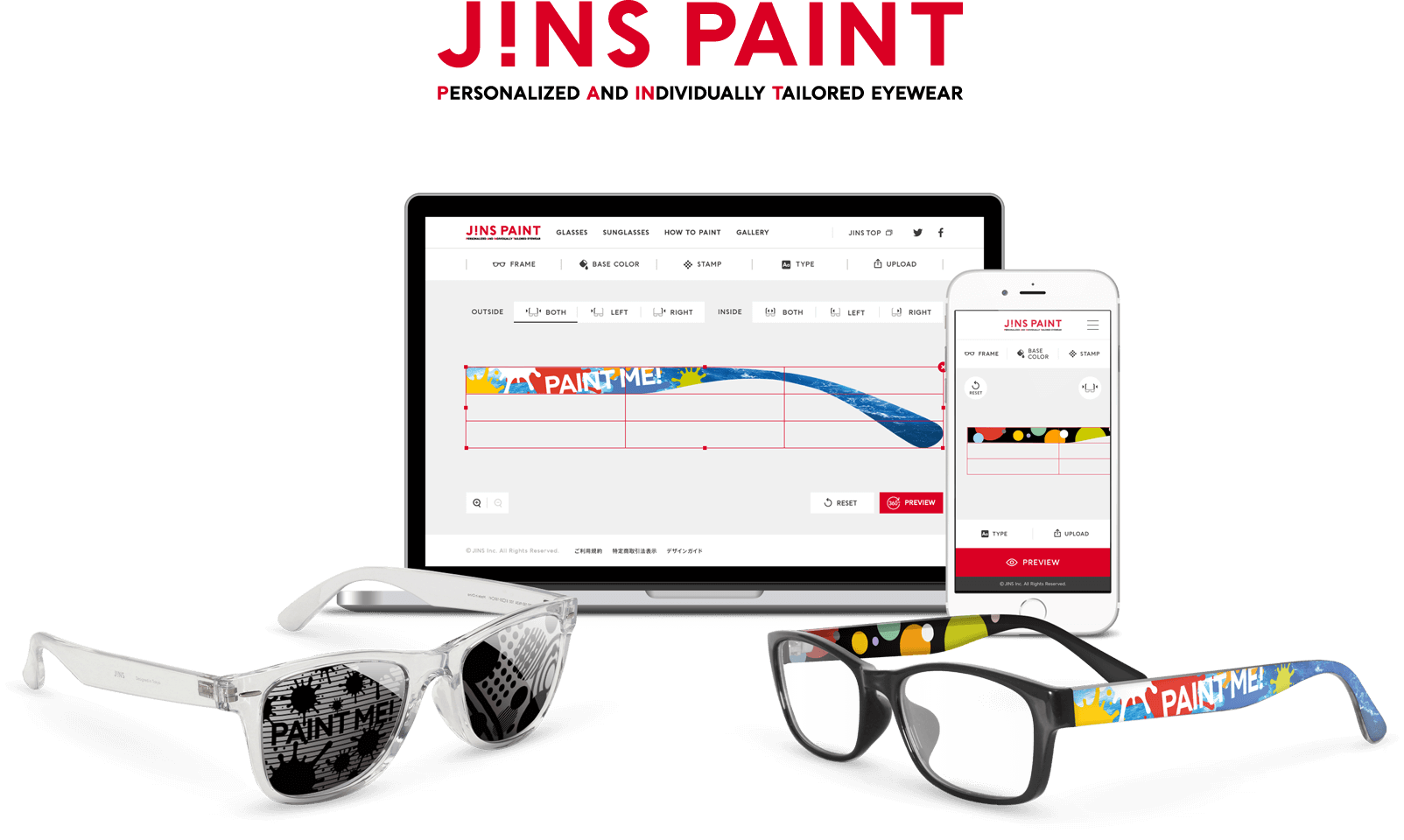 JINS PAINT -自分でデザイン、自分だけのオリジナルアイウエア