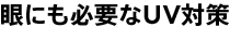 眼にも必要なUV対策